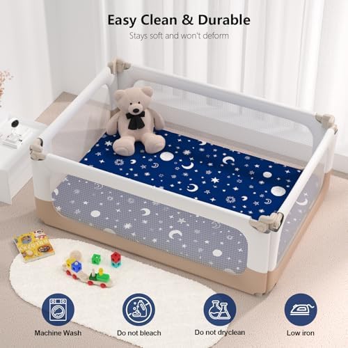 Pack N Play Sheets Fitted, Mini Crib Sheets, Breathable Soft Unisex Playard - Image 2
