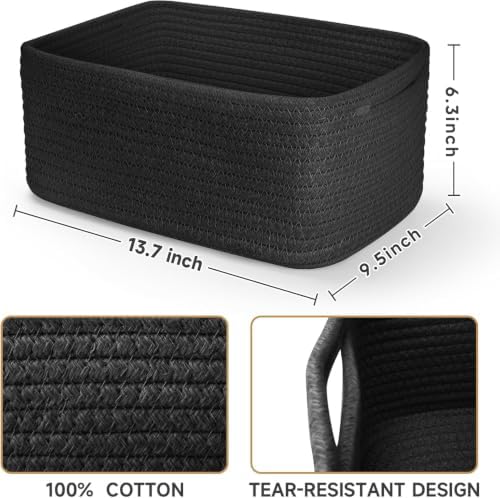 3 Pack Storage Baskets for Organizing, 13.7×9.5×6.3" - Image 3