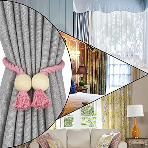 Magnetic Curtain Tiebacks Decorative Tie Back Drapes Holdbacks Nieffeiy - Image 6
