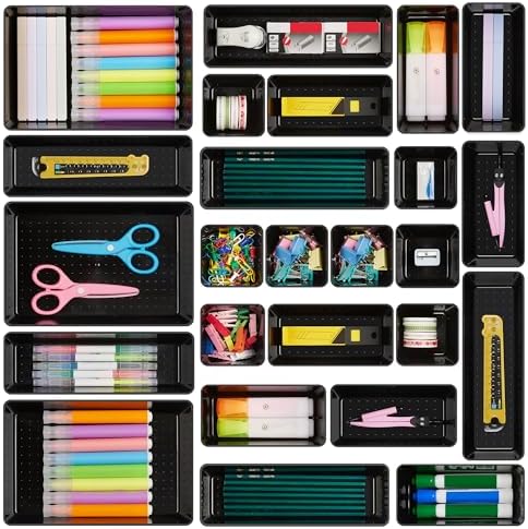 Vtopmart 25 Pack Plastic Drawer Organizers by Vtopmart