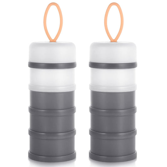 Accmor 2 Pack Baby Formula Dispenser On The Go, Stackable Formula Dispenser Formula Container to Go, Non-Spill Portable Milk Powder Kids Snack Storage Container, BPA Free