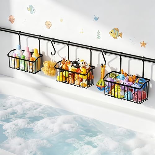KEGII Over-the-Tub Bath Toy Storage, Adjustable Tub Organizer by KEGII