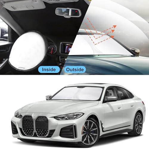 TINGLU Sun Shade for BMW i4 M50 2022-2024 2025 Accessories Windshield Sun Shade - Image 6