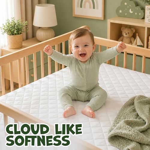 Utopia Bedding Waterproof Crib Mattress Protector, 2 Pack, 28x52 Inches - Image 6