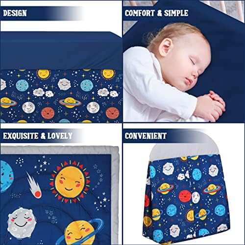 Rtteri 4 Pieces Baby Crib Bedding Set, Standard Nursery Size Soft - Image 5