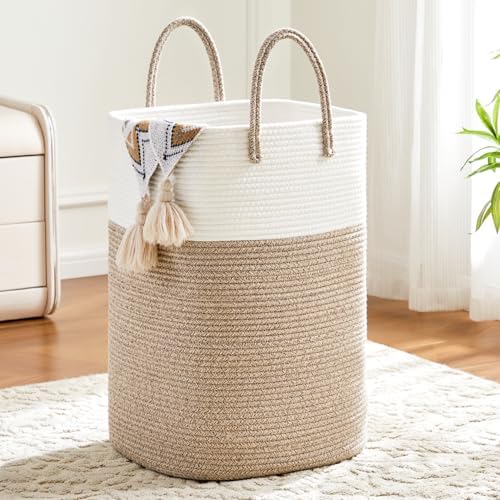Artfeel Laundry Basket, Woven Cotton Rope Laundry Hamper, 40L Versatile Storage by Artfeel