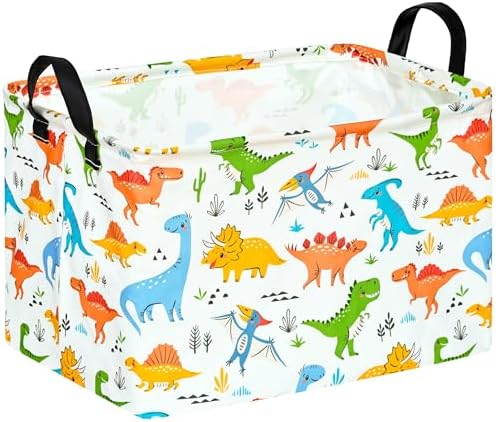 Dinosaur Patter Gift Storage Basket Rectangle Storage Organizer by KUNRO