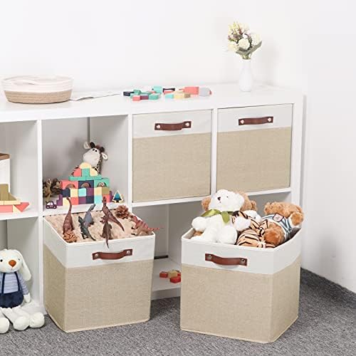 Temary Cube Storage Bins 13 Inch Fabric Storage Cubes Storage Baskets - Image 6