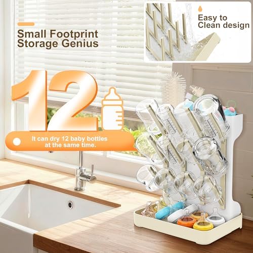 Baby Bottle Drying Rack: Vertical Space Saving Countertop Drying Rack - Image 3