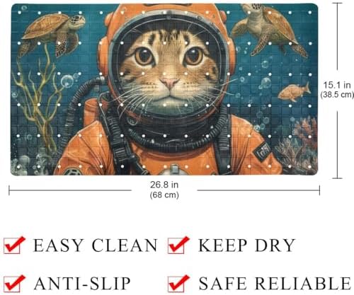 Non Slip Shower Mat Bathtub Mat 15.1x26.8 Inch, Quick Dry Bath Mat - Image 4