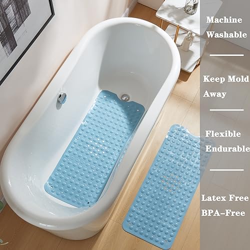 YANZIFLY Bathtub Mat for Shower: Soft Silicone Bath Mat Non Slip - Image 5