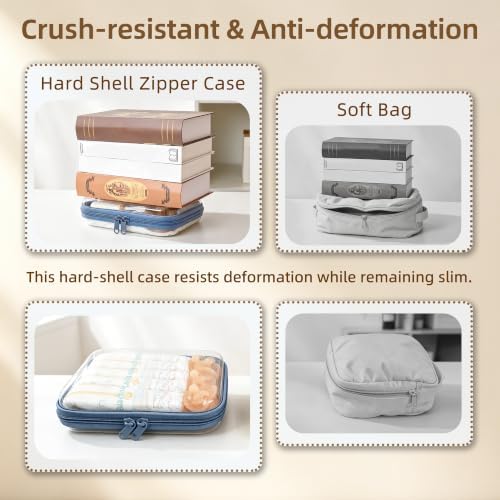 3-PCS Medium Clear Hard Shell Zipper Pouches - Image 4