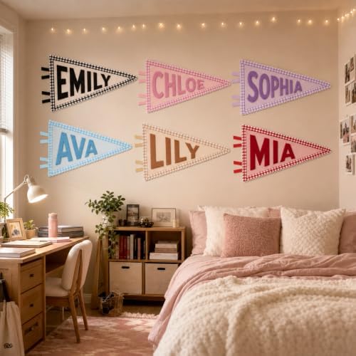 Personalized Dorm Name Pennant Custom Felt Wall Decor - Image 5