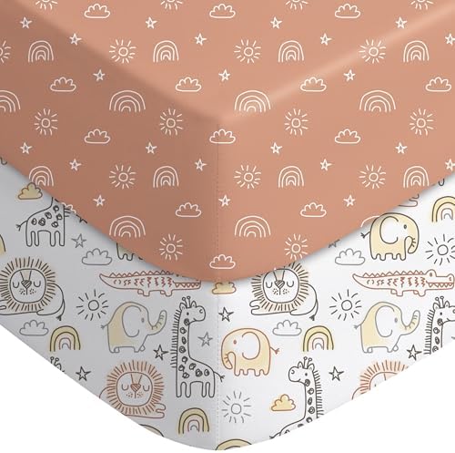 Yoofoss 2-Pack Baby Crib Sheets by YOOFOSS