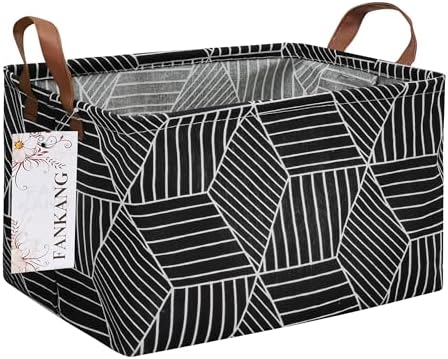Rectangular Black Cube Storage Bin Nursery Hamper by FANKANGStorageBasket