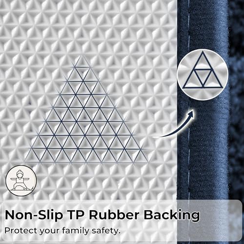 GRANNY SAYS Blue Bathroom Runner Rug 24" x 48", Soft Microfiber Bath Mat - Image 7