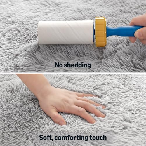 Amazon Basics Fluffy Washable Area Rug, Shaggy Carpet - Image 4