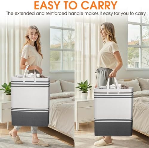 4 Pack Large Laundry Baskets, Laundry Hampers, Freestanding Waterproof - Image 6