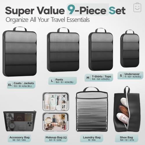 Veken 9/11 Set Compression Packing Cubes - Image 2