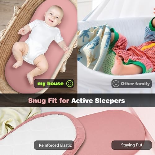 Baby Bassinet Sheets Girl Cotton 3 Pack - Image 6