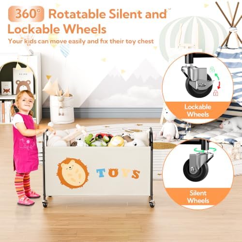 GRANNY SAYS 135L Large Toy Box for Girls, Toy Chest Storage - Image 4