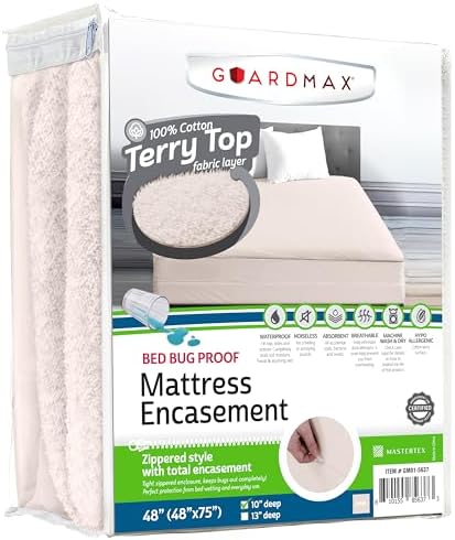 Guardmax RV Mattress Encasement Zippered, 100% Waterproof Mattress Protector by Guardmax