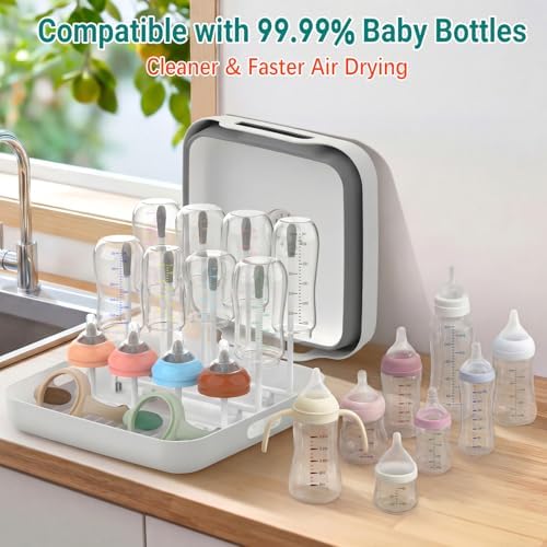 Yecuip Collapsible Baby Bottle Wash Basin w/Drying Rack & Drain Plug - Image 6