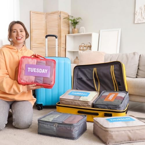 Woanger 14 Pcs Packing Cubes for Travel Days of Week Packing Cubes - Image 3