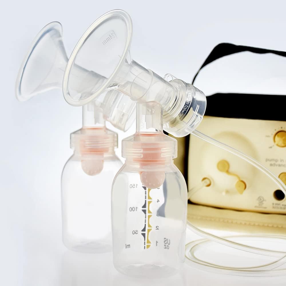 Maymom Breast Pump Kit Compatible with Medela Pump in Style Advanced Pump; 2xTwo-Piece 19mm Breastshield, 2 Valve, 4 Membrane, 2 Replacement Tubing; Replacement Part for Medela Shield, Silicone Valve