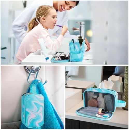Teal Toiletry Bag for Girls, Travel Toiletry Bag for Teen Girls Cosmetic Bag - Image 6
