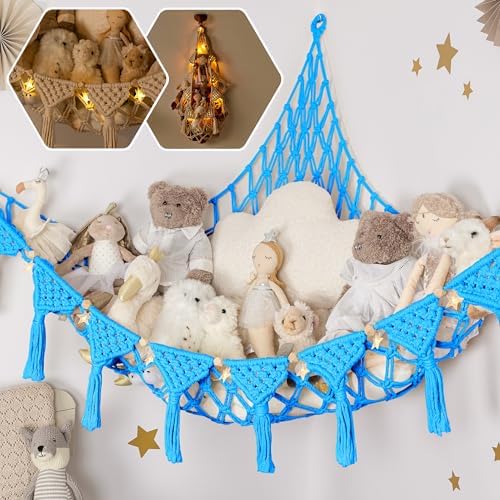 TIDYTEDS Macrame DreamLights Boho Stuffed Animal Storage Net Hammock Extra by TIDYTEDS