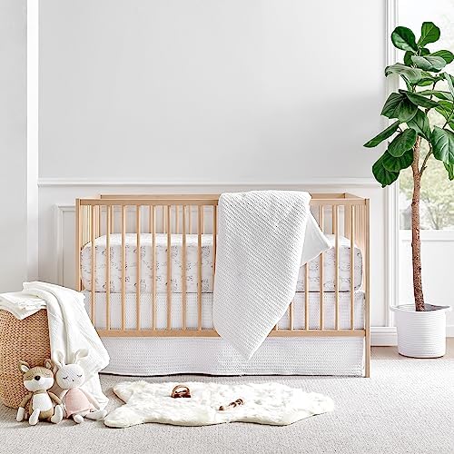 Levtex Baby - Mills Waffle Crib Bed Set - Baby Nursery Set - White - White - Image 6