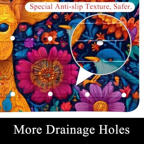 Shower Mat Bathtub Mat, 26.8x15.1 inch, Non-Slip Bath Mat - Image 2