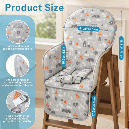 Kocpudu High Chair Pad, Comfortable Seat Belt Design - Image 3
