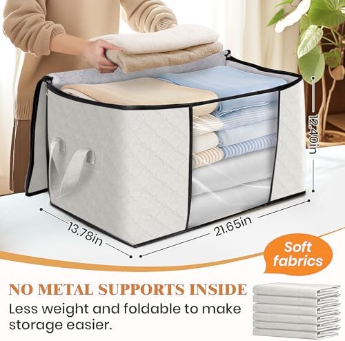 Fab totes 4 Pack Storage Bags for Clothes Blanket Storage Bins - Image 2