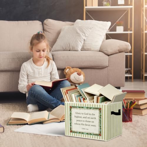 Vintage Christmas Scripture Storage Bins Box - Image 5