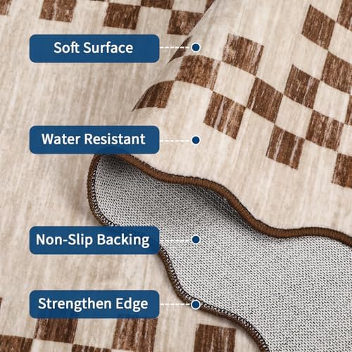 GarveeHome Area Rug 6x9 Large Living Room Washable Scalloped Rug - Image 5