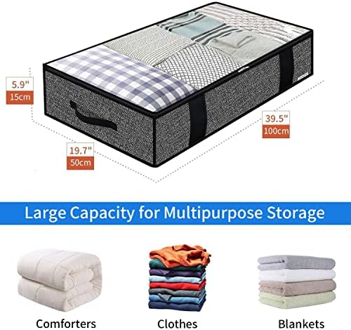 Onlyeasy 4 Pack Under Bed Clothes Storage Bags Organizer - Image 2