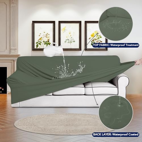 PureFit Waterproof Couch Cover Slipcovers - Image 3