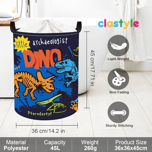 Clastyle Large Boho Dinosaur Pterosaur Boy Book Toy Storage Basket - Image 6