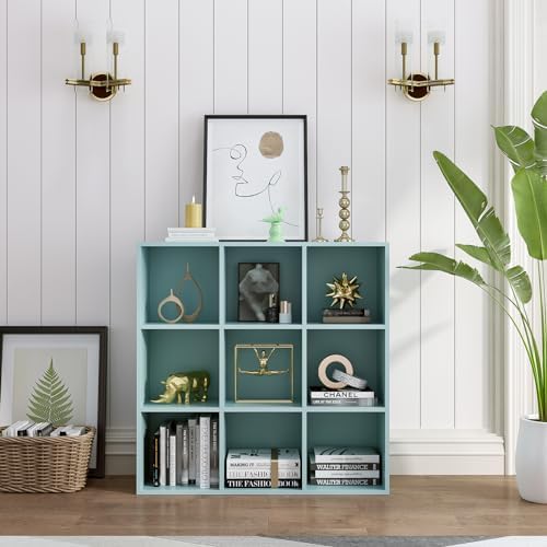 OSCHF 9-Cube Storage Shelf Bookcase, Light Blue - Image 5
