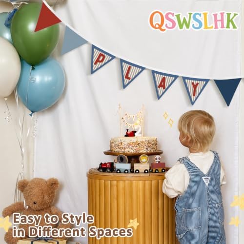 Boys Room Playroom Decor Banner Play Sign Garland Flags - Image 2