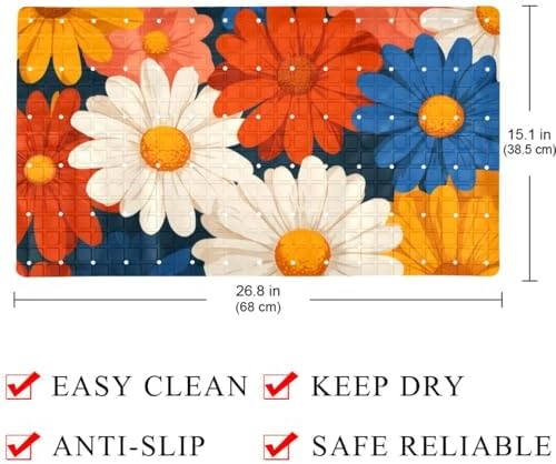 Non Slip Bathtub and Shower Mat 26.8x15.1 inch, Bath Mat - Image 4
