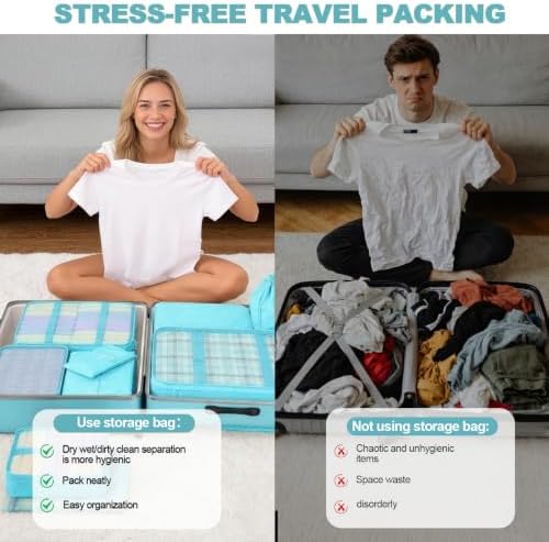 8/9 Set Packing Cubes for Travel, Suitcase Organizer Bags for Luggage - Image 6