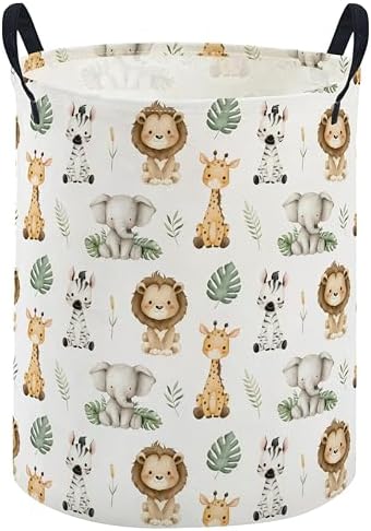 ESSME Animal Laundry Basket, Collapsible Canvas Waterproof Storage Bin by ESSME