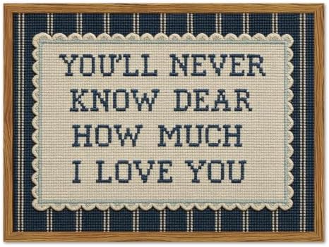 Framed You'll Never Know Dear How Much I Love You Wall Art, Vintage Nursery by Unknown