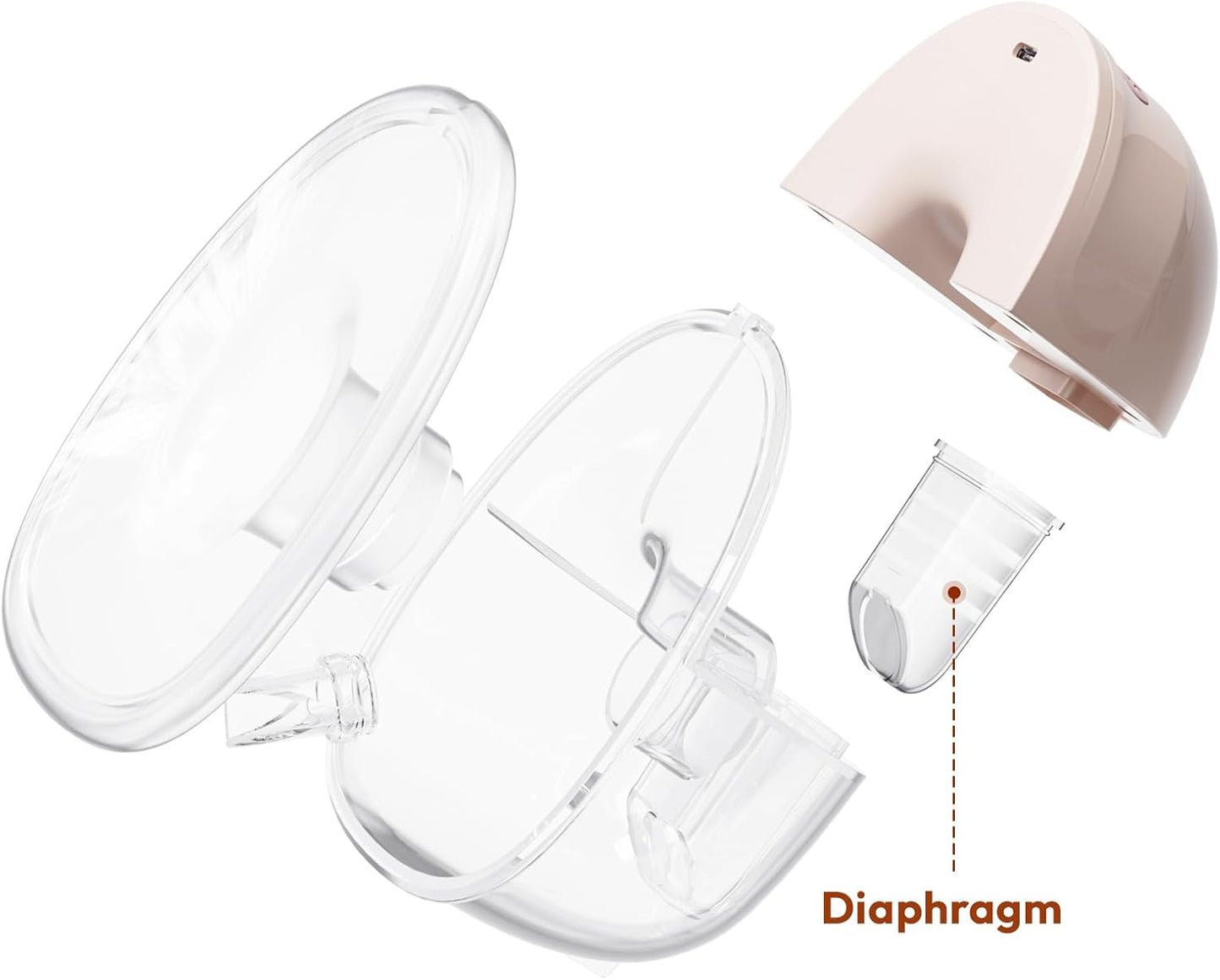 NCVI Replacement Diaphragm Compatible with Hands Free Breast Pump 8111, Original Wearable Breastfeeding Pump Accessories, BPA Free, 2 PC