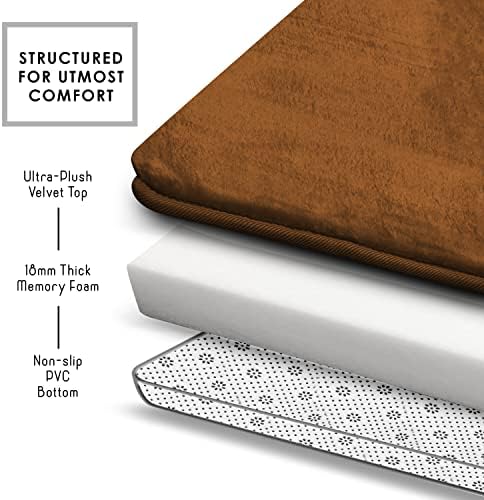 Clara Clark 3 Piece Bathroom Rugs Bath Mat Set, Velvet Memory Foam Bath Mats - Image 6