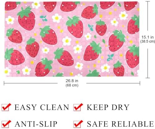 Non Slip Bathtub and Shower Mat 26.8x15.1 inch, Bath Mat - Image 3