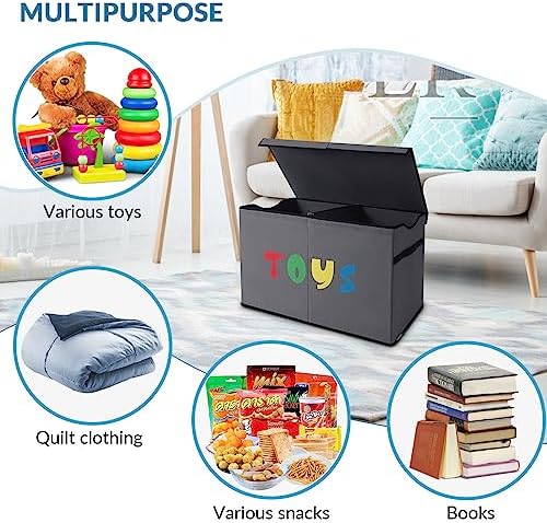 YOLOXO Toy Box Chest, Collapsible Sturdy Storage Bins - Image 5